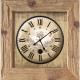 Interrupteur décoré horloge bois