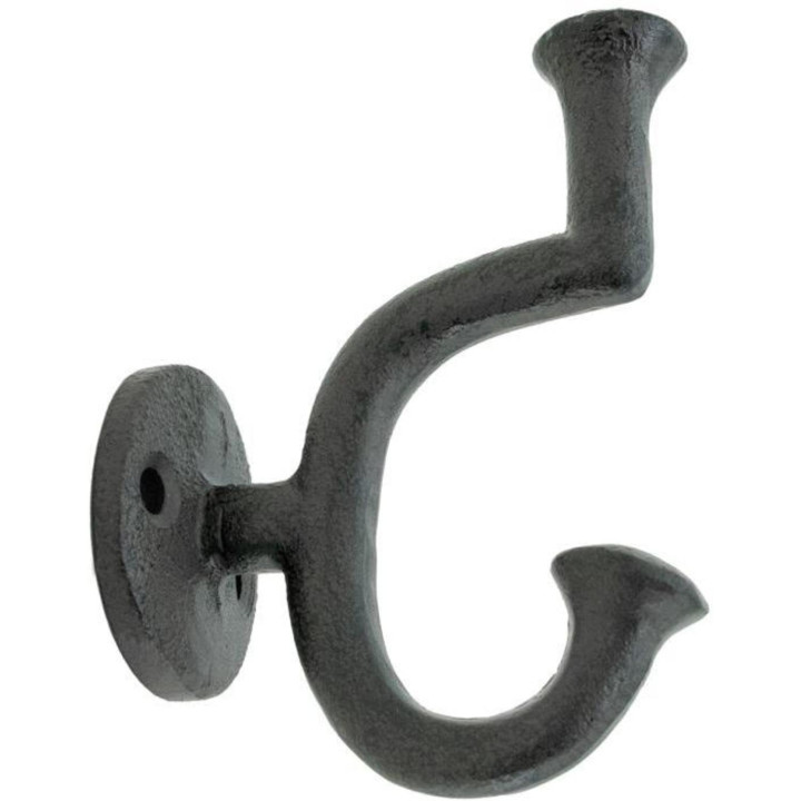 Set of 4 cast iron hooks