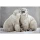 Toile sur chassis couple ours blanc