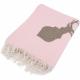 Plaid maribor rose cerf marron