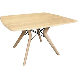 Tavolo quadrato in rovere massello gambe boomerang Tribu