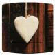 Interrupteur décoré coeur fond vieux bois
