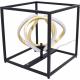 Lampada cubica Gesa con LED effetto foglia oro