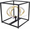 Lampada cubica Gesa con LED effetto foglia oro