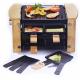 Raclette compatta per 4 persone con finiture in legno