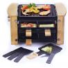 Raclette compatta per 4 persone con finiture in legno