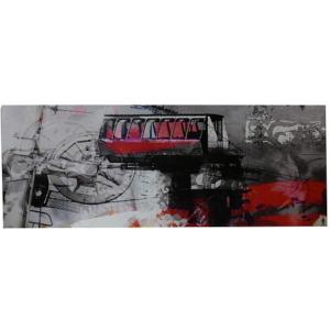 Toile sur chassis gare de télésiege