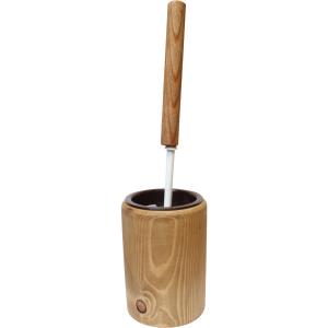 Scopino WC rotondo in legno