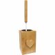 Scopino WC in legno con cuore