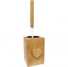 Scopino WC in legno con cuore