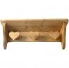 Porte manteaux coeur 3 têtes + etagère