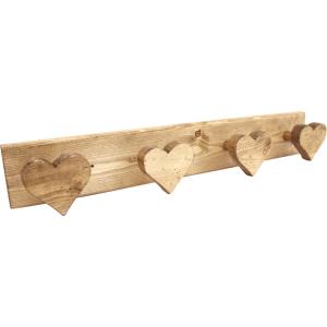 Porte manteaux coeur 4 têtes