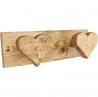 Porte manteaux coeur 2 têtes