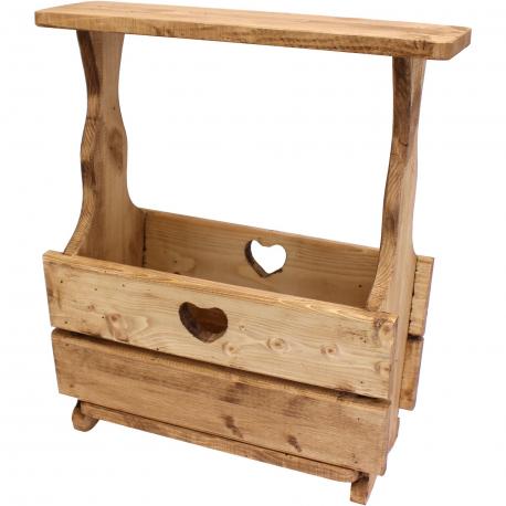Porte revues coeur avec tablette