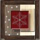 Interruttore decorativo con fiocco di neve rosso e legno vecchio