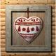 Interruttore decorativo con cuore rosso appeso