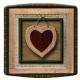 Interrupteur décoré coeur rouge et bois