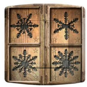 Interruttore decorativo con 4 fiocchi di neve