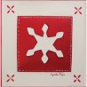 Interruttore decorativo con fiocco di neve rosso