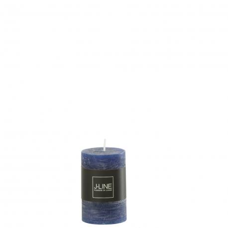 Bougie cylindrique bleu foncé