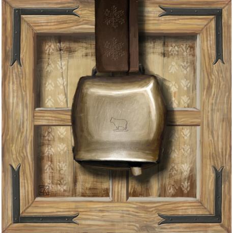Interruttore decorativo con campanaccio alpino
