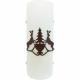 Applique edelweiss rouille avec tube en verre