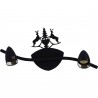Spot 2 lampes noir
