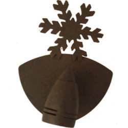 Spot 1 lampe rouille - Flocon | Sans interrupteur
