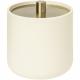 Barattolo porta cotone in ceramica crema con coperchio ottone
