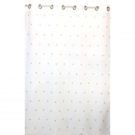 Tenda voile Avet con piccoli abeti ricamati