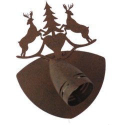 Spot 1 lampe rouille - Coeur cerf sapin | Sans interrupteur
