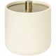 Barattolo porta cotone in ceramica crema con coperchio ottone