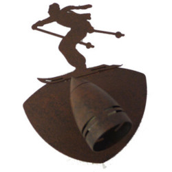 Spot 1 lampe rouille - Skieur schuss | Sans interrupteur