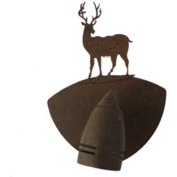Spot 1 lampe rouille - Cerf | Avec interrupteur