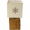 Lampe cube pm  style vieux bois abj flocon
