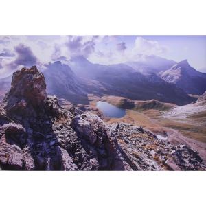 Lac de montagne en photo sur dibond