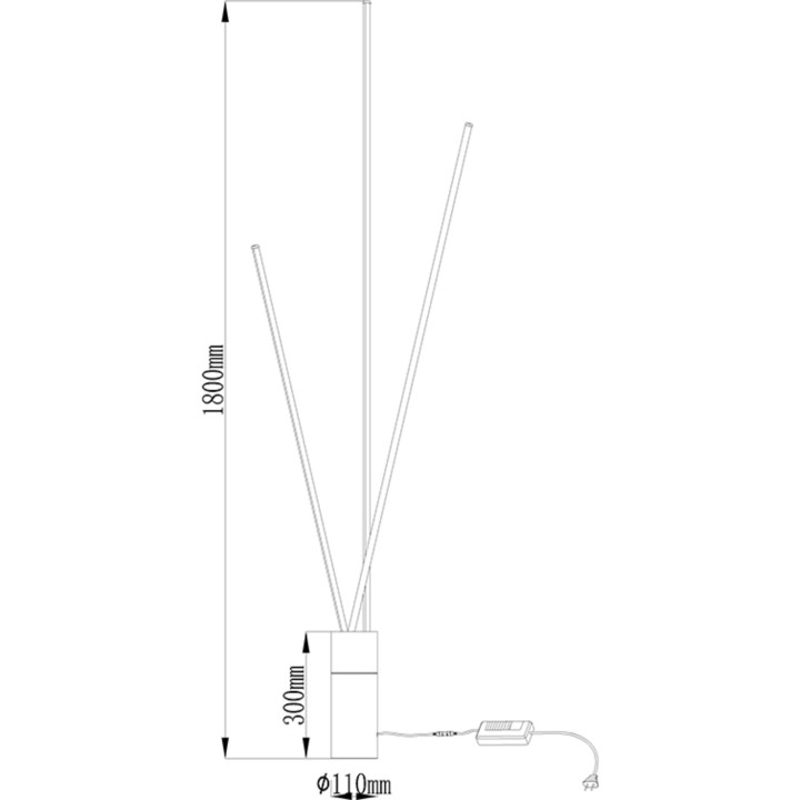 LED bars pot floor lamp
