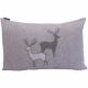 Coussin couple de cerfs marron