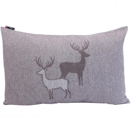 Coussin couple de cerfs marron