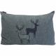Coussin couple de cerfs vert