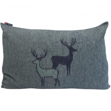 Coussin couple de cerfs vert