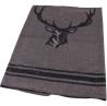 Plaid flanelle tête de cerf taupe