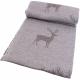 Plaid flanelle marron couple de cerfs