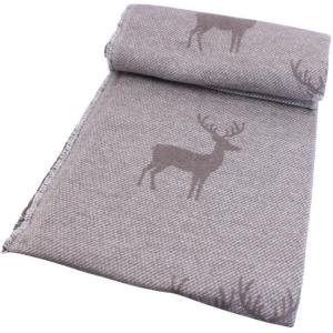 Plaid flanelle marron couple de cerfs