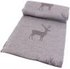 Plaid flanelle marron couple de cerfs
