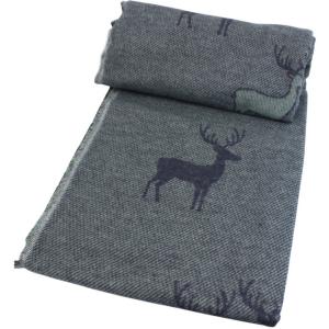 Plaid flanelle vert couple de cerfs
