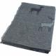 Plaid in flanella grigio scuro con coppia di cervi
