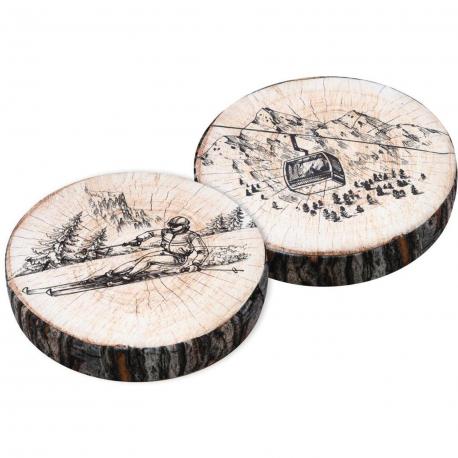 Galette de chaise façon rondin réversible tignes