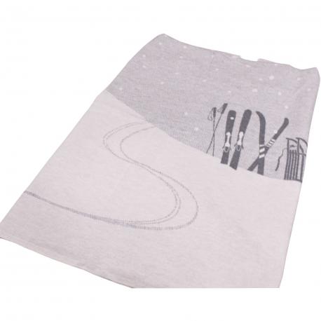 Plaid motifs luge et skis