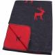 Plaid cerfs allover rouge